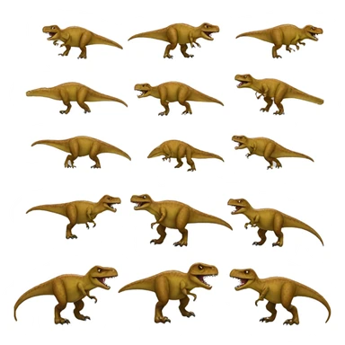 T rex having six packs sticker