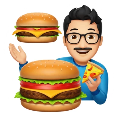 skibidi fish rizzing up markiplier on a cheeseburger sticker