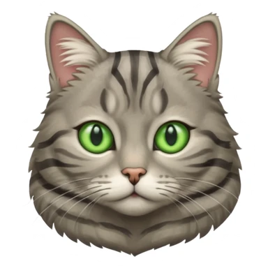 Grey tabby cat sticker