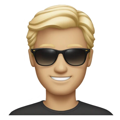 blonde hair man with cartier precious sunglasses sticker