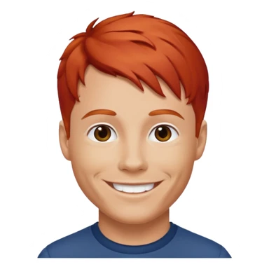 Brian Littrell with red hair sticker