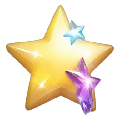 Stars and crystals shining bright sticker