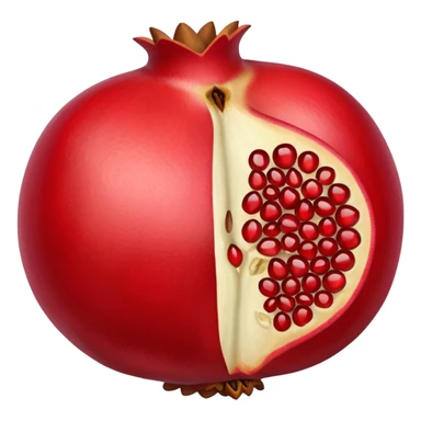 A pomegranate with visible seeds sticker