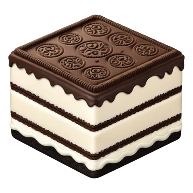 oreo cake square shape slim layer sticker