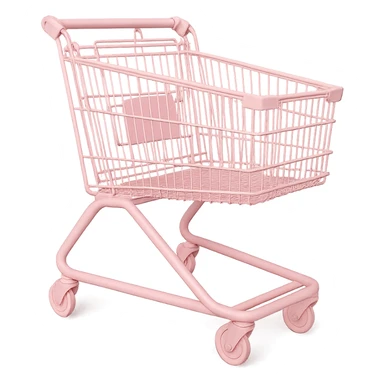 pink shopping cart, variation 2 sticker