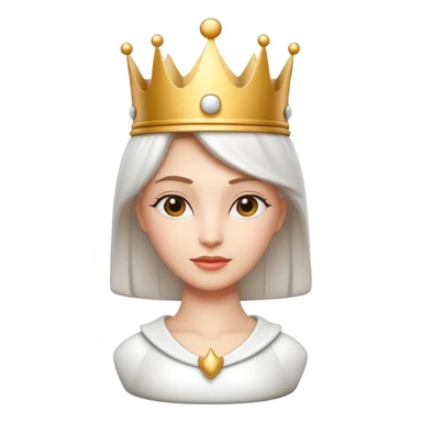 
chess queen piece object, elegant crown top, 3D cartoon, glossy material, soft shadow, mobile game icon style, centered, clean background, no text, no watermark
 sticker