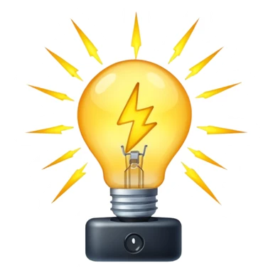 Light with sparks sticker