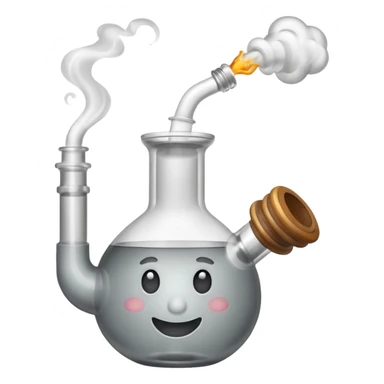Bong with smoke sticker