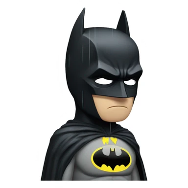 Sad Batman in Rain sticker