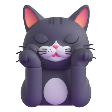 sleepy cat sticker
