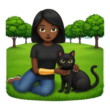 🛹🌿🖤👩🏽🐈 sticker