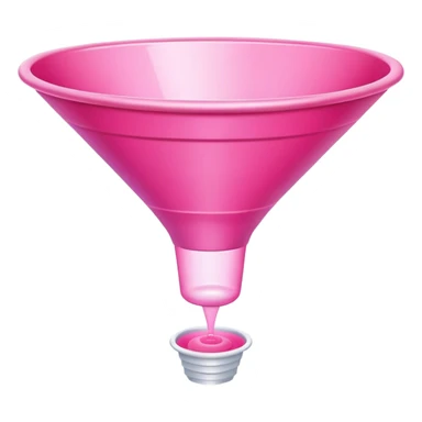 pink marketing funnel with dollars at the buttom sticker