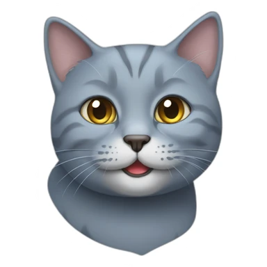 smiling British blue senior Cat sticker