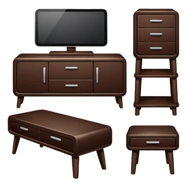 fancy modern wooden furniture set sticker