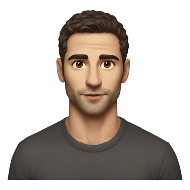 Manu Ríos is a 6-foot-tall Spanish actor and model with a lean, athletic build. fair caucasian white skin, dark brown short hair, striking hazel eyes, sharp jawline, high cheekbones, full lips, boyish charm sticker