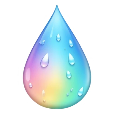 Pastel raindrop sticker