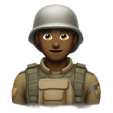 A soldier soluting. sticker