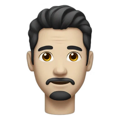 G-Man with white skin and black hair sticker