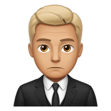 angry male boss in suit sticker