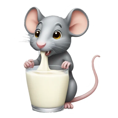 rat drinkin milk  sticker