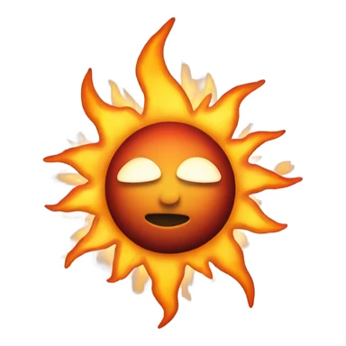 burning sun closeup sticker