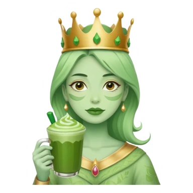 i want an emoji for a matcha queen sticker