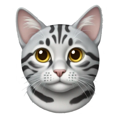 Silver tabby cat treats sticker