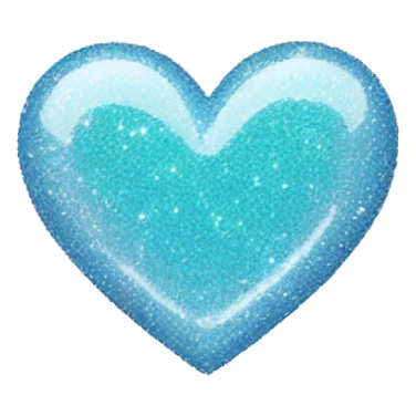 pastel blue glittery heart sticker