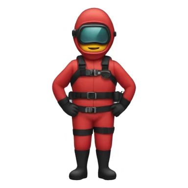 red diver sticker