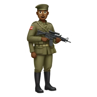 A soldier wearing a tutu sticker