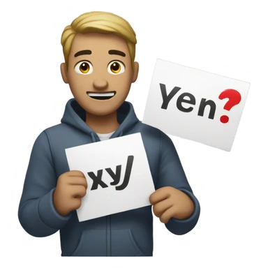 guy holding a “hurry” sign sticker