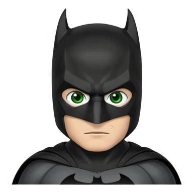 batman con el traje del caballero oscuro, solamente con los ojos verdes, el resto del traje que no sea verde sticker