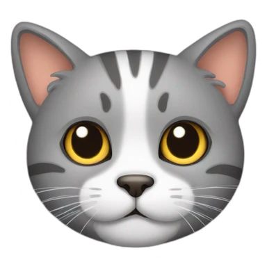 vectoral drawing of a cat but with a dog head and whiskers sticker