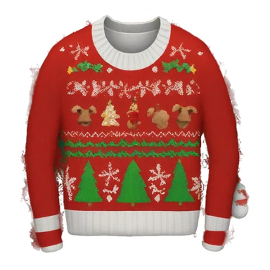 ugly christmas sweater sticker
