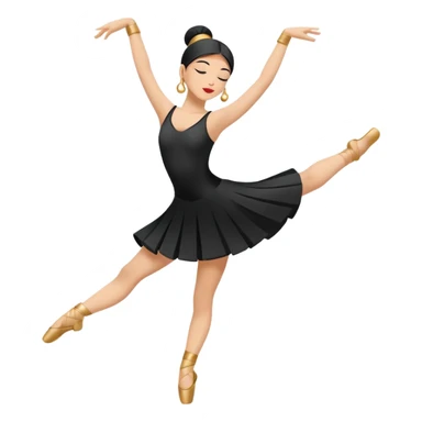 East (E): "dancer_east: Create a minimal flat-vector dancer icon facing east. Pose rotated to face east to imply movement to the right. Black stroke 2px on transparent background, square canvas 1:1, SVG vector style, no text or facial features." sticker