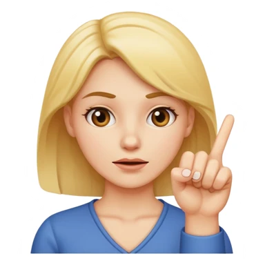 Female shaking finger saying no sticker