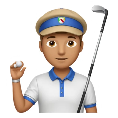 man playing golf sticker