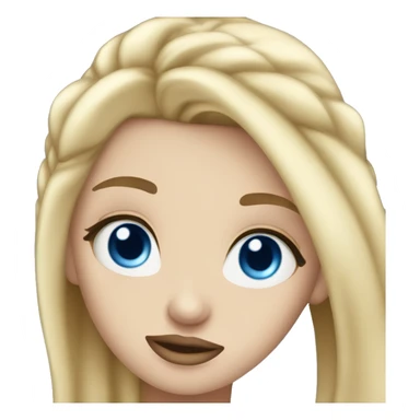Blonde blue eyes princess big lips sticker