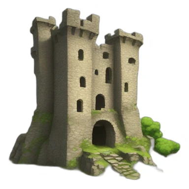 old ruined castle sticker
