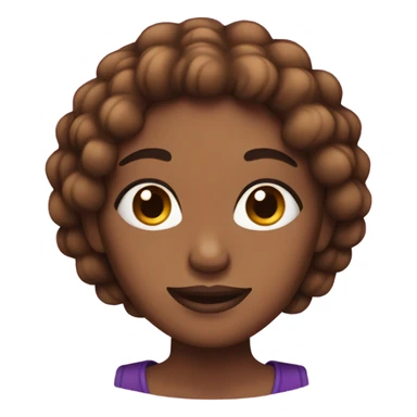 Brown skin with purple nails sticker