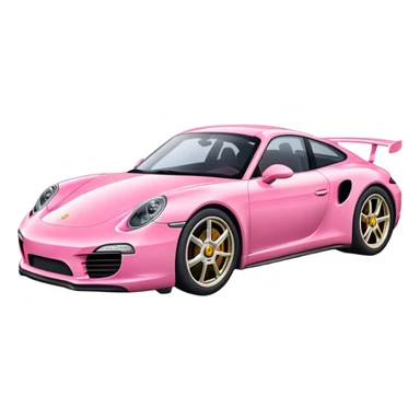 A pink porche sticker