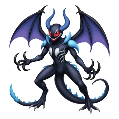 Venom-Darkrai-Stitch-Lunala-Fakémon-hybrid-creature (full body)  sticker