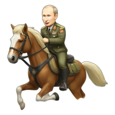 putin riding a missil sticker