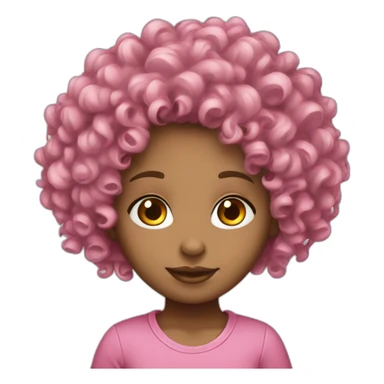 curly-girl-pink sticker