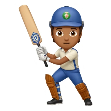 Brown Guy Playing Cricket sticker