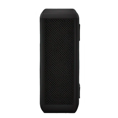 Black rectangular Portable speaker on a black background  sticker
