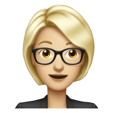 Elegant Blonde woman wearing glasses calling on cell phone sticker