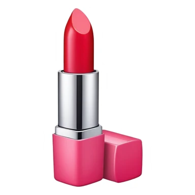 A lipstick in pink or red color sticker