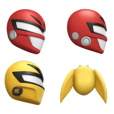 red pikachu power ranger sticker