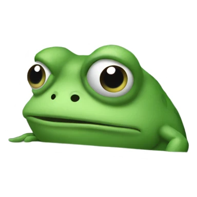 Sad frog chilling in a car sticker